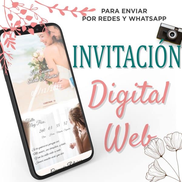 invitación web casamiento